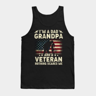 I'm A Dad Grandpa And Veteran Fathers Day Veteran Tank Top